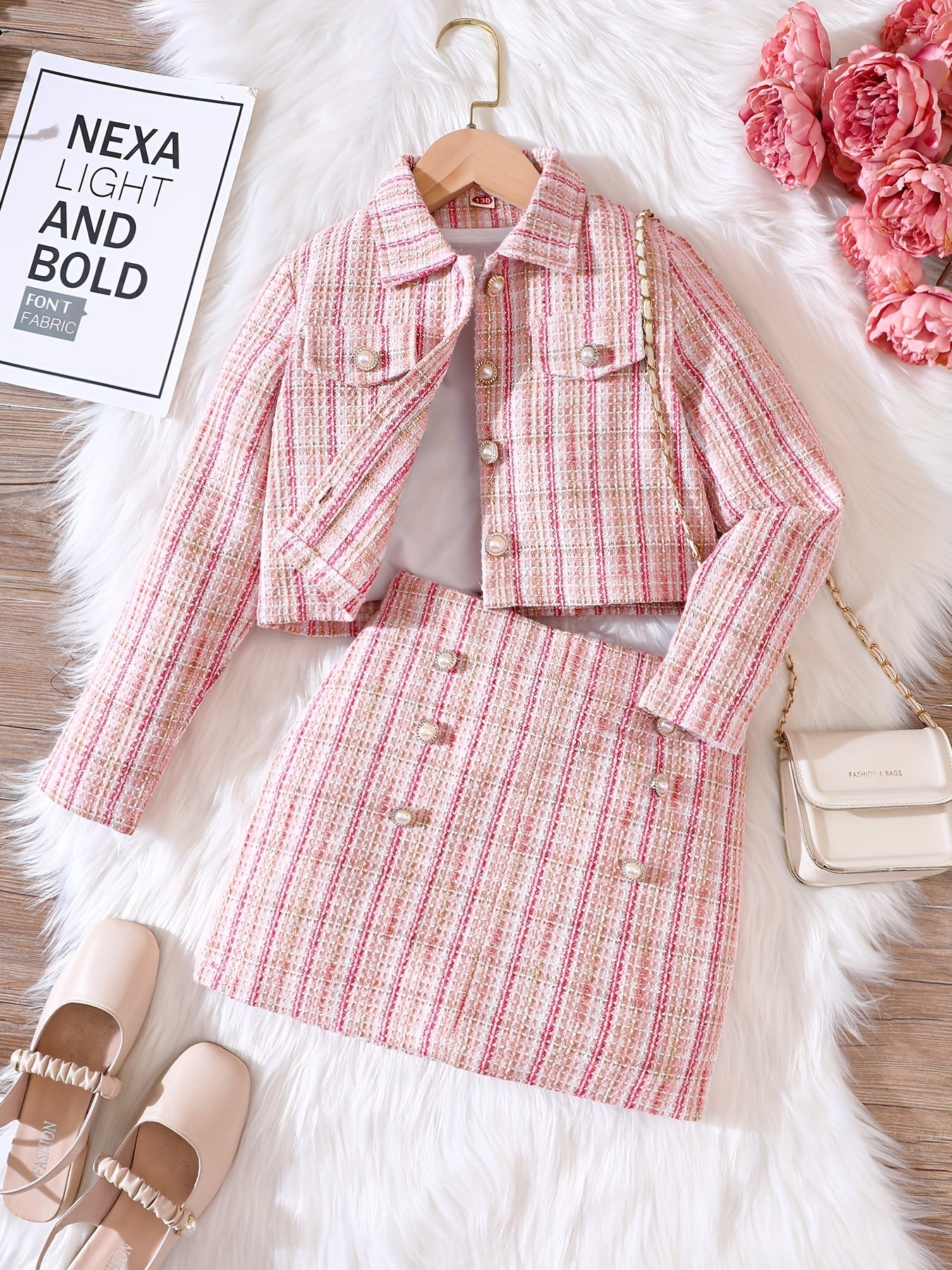 2 Pieces Little Girl's Cardigan Set