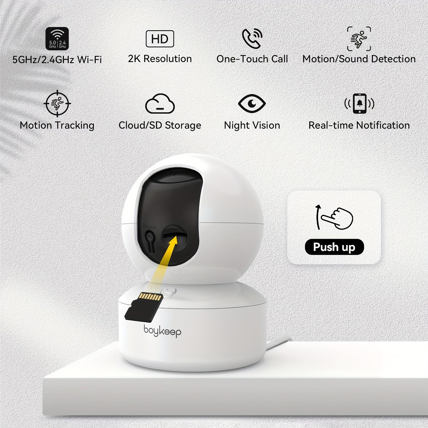 Dual-Band WiFi 2K Camera with Phone App