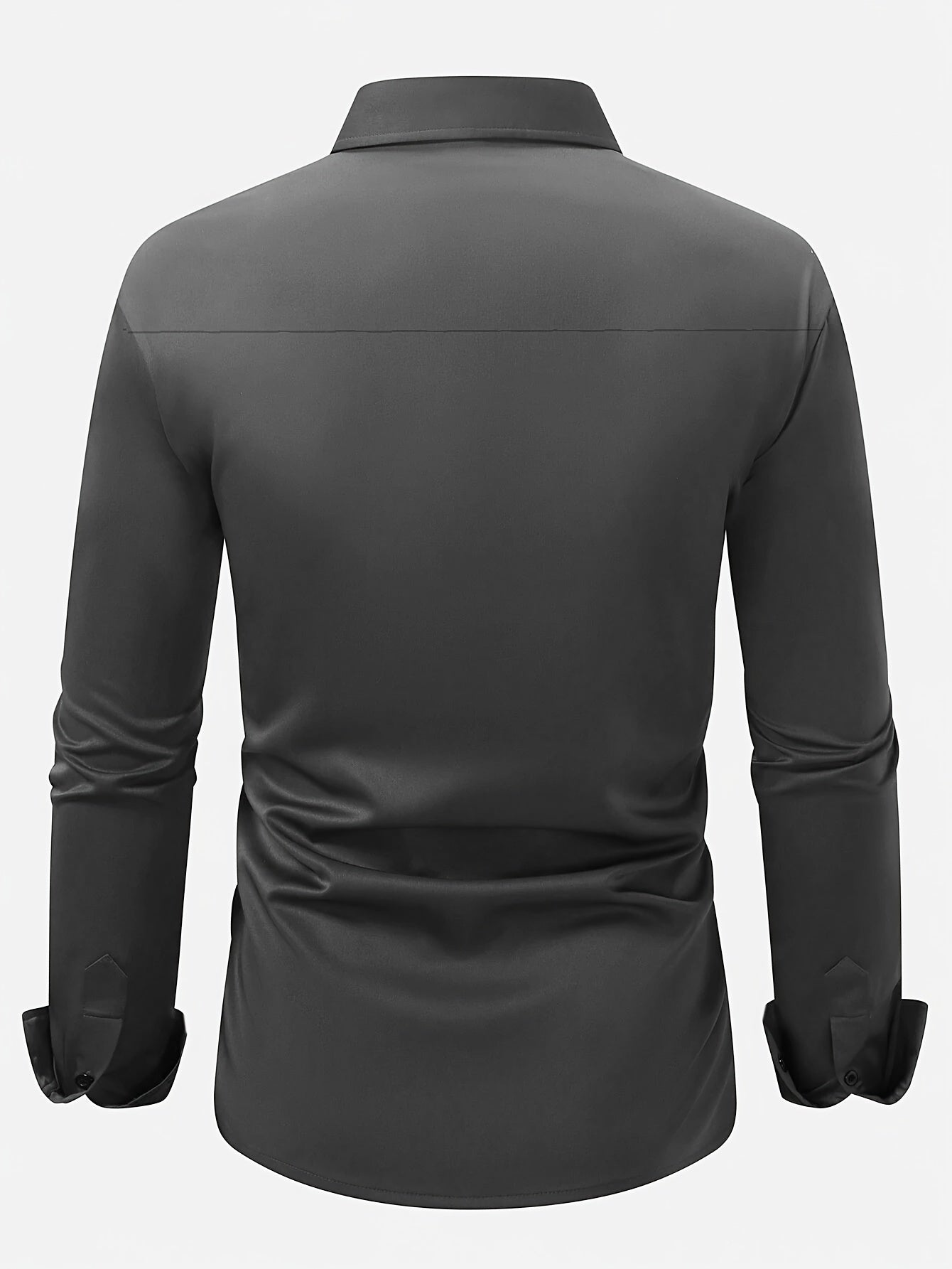 Elegant Solid Color Men'S Dress Shirt