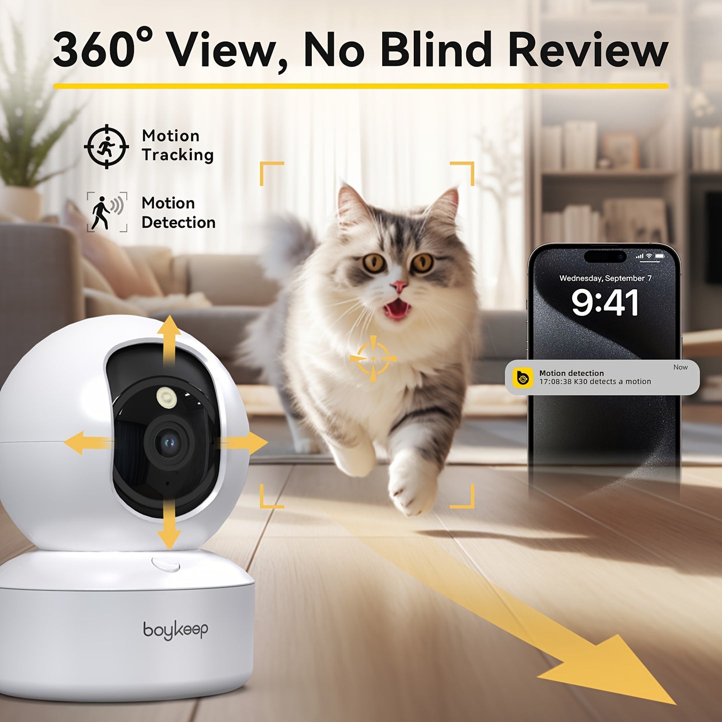 Dual-Band WiFi 2K Camera with Phone App