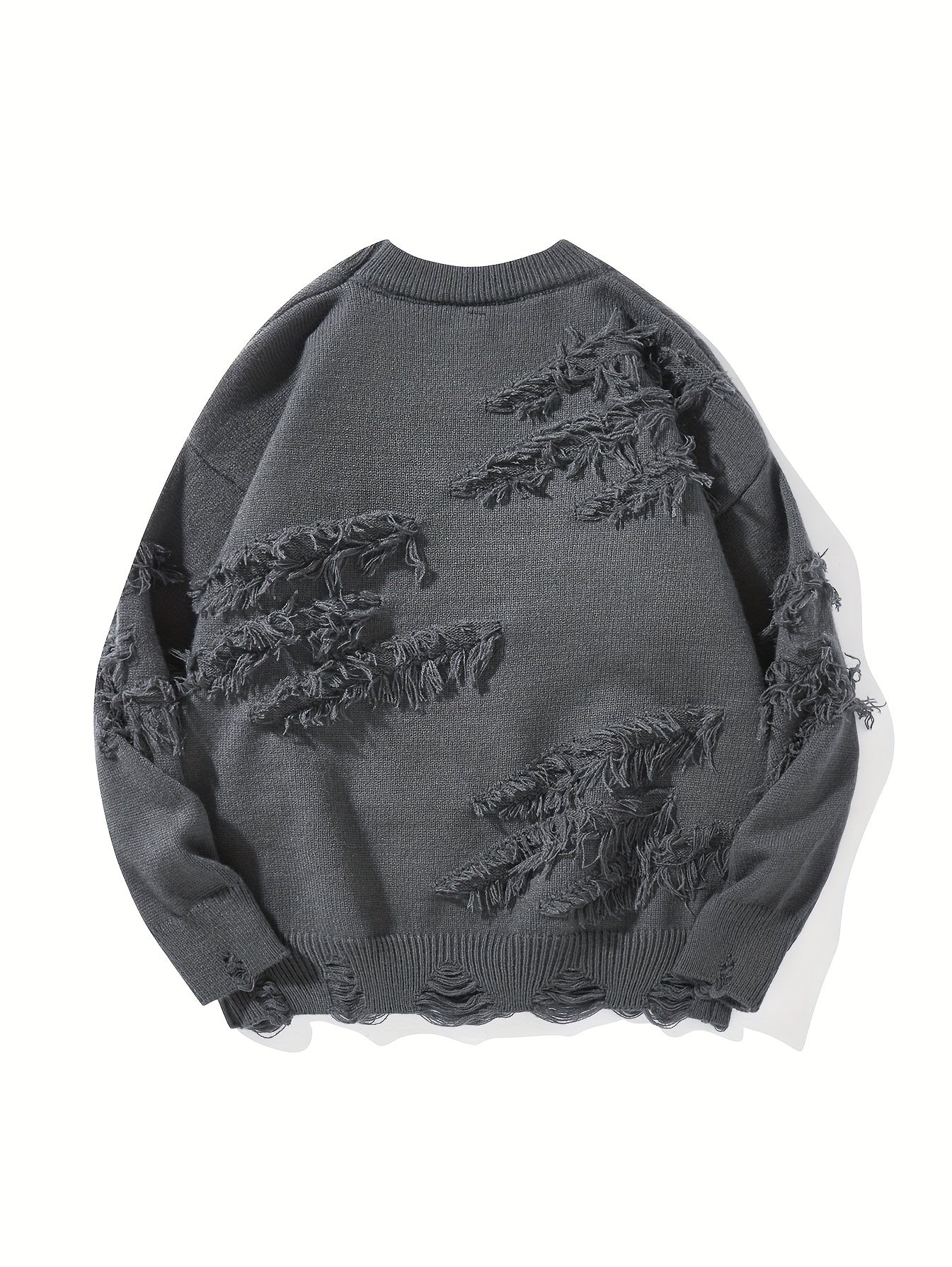 Men's Distressed Knit Sweater