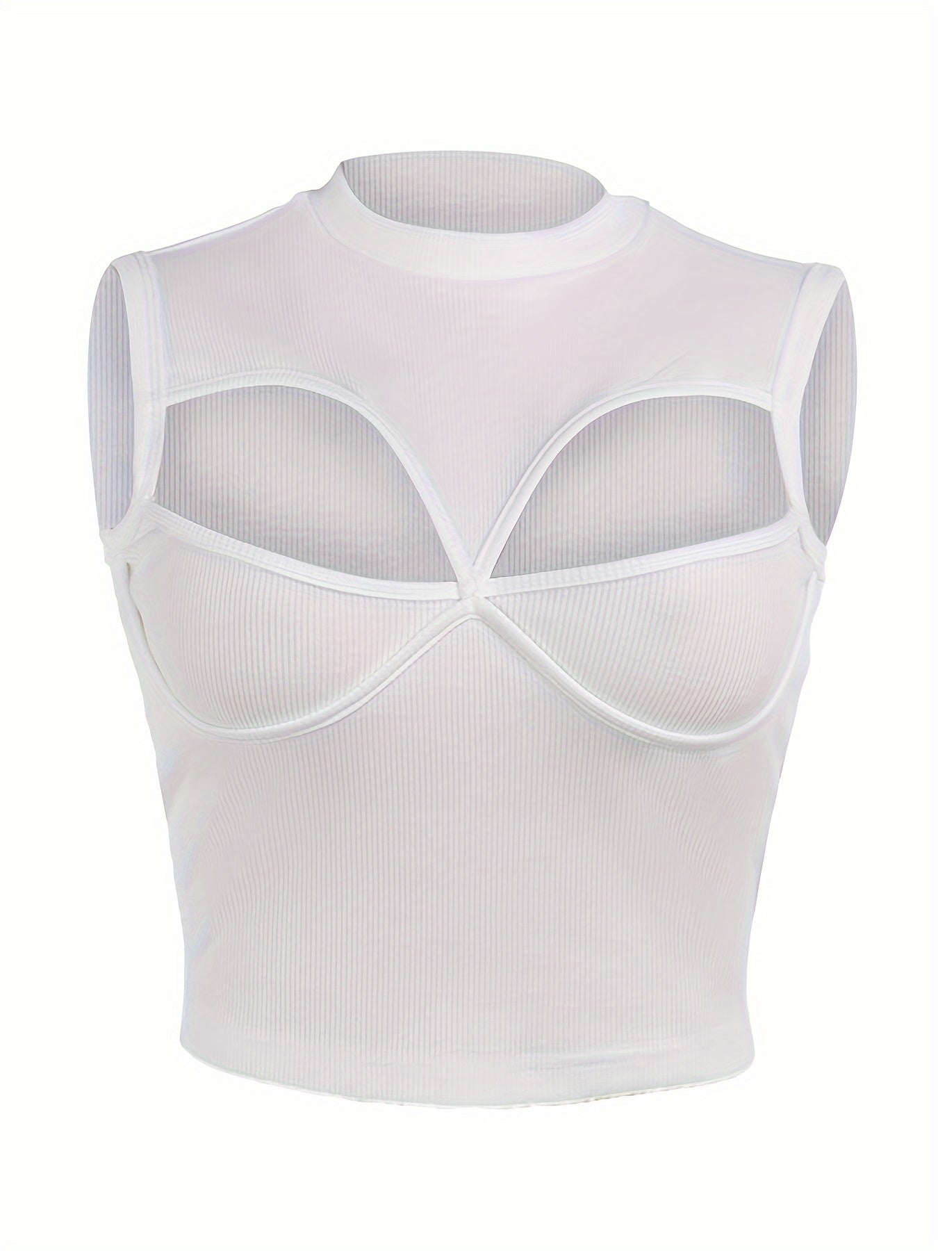 Vibrant Solid Color Cut-Out Tank Top