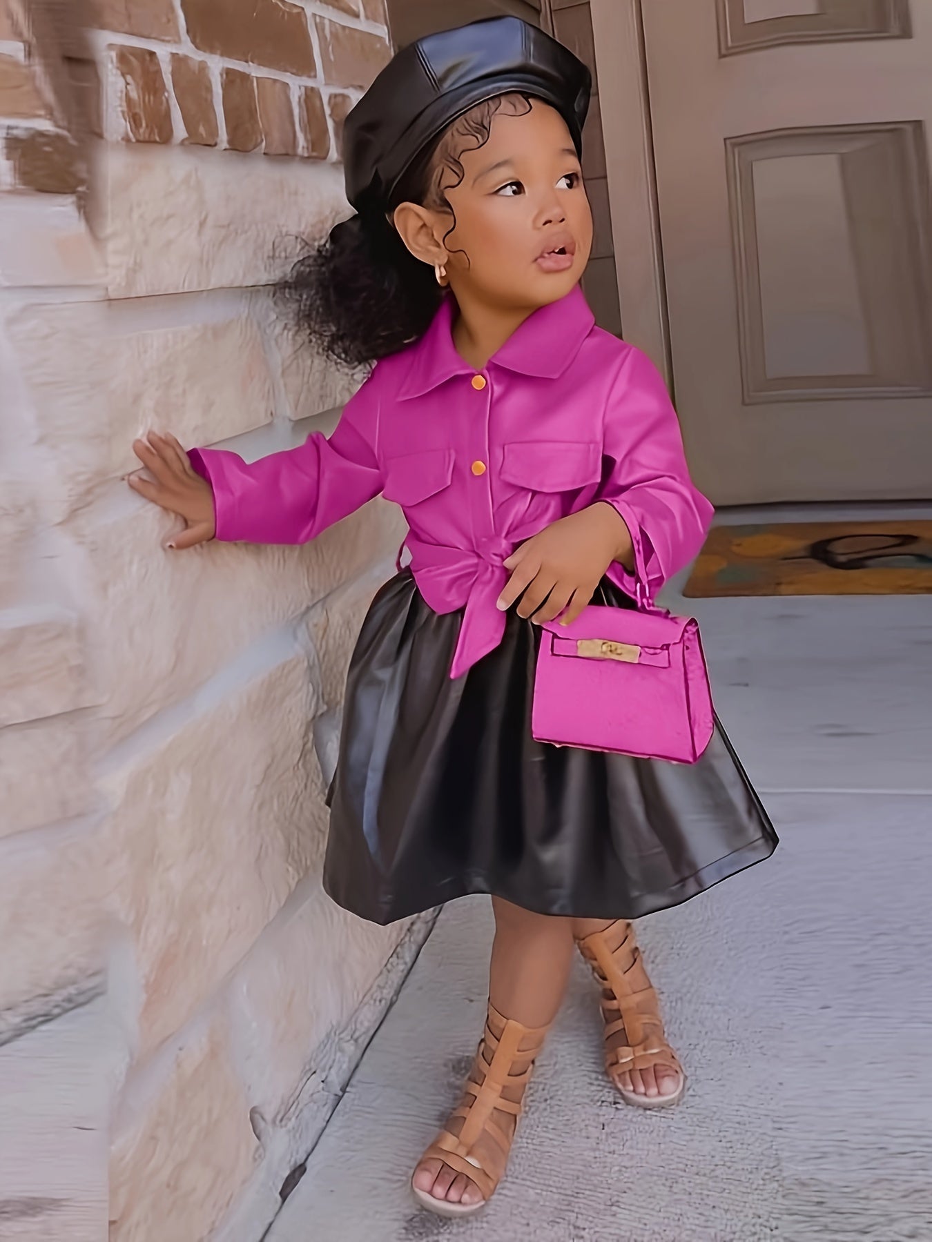 Leather Dress for Girls