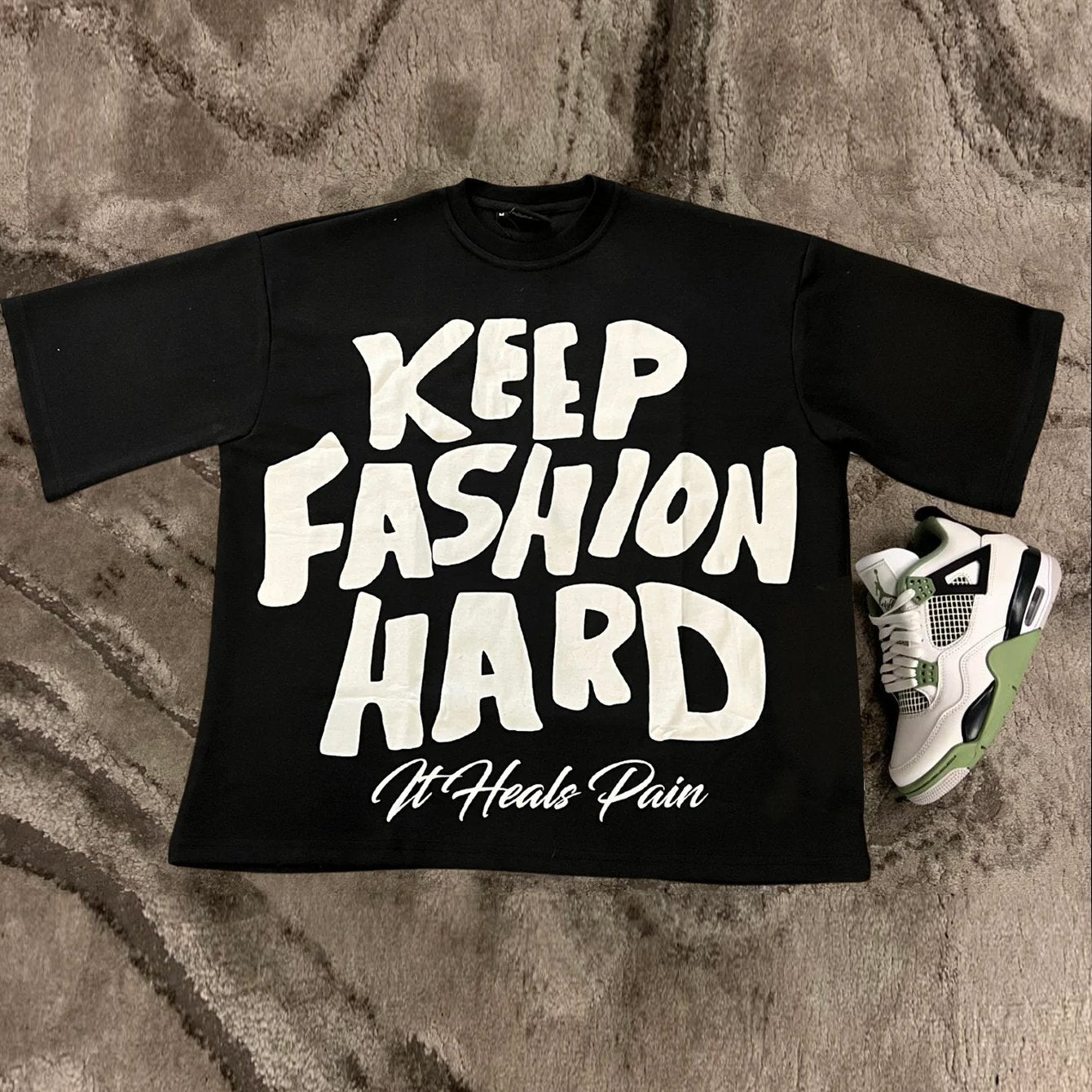 KEEP FASHION HARD Men's 100% Pure Cotton T-Shirt