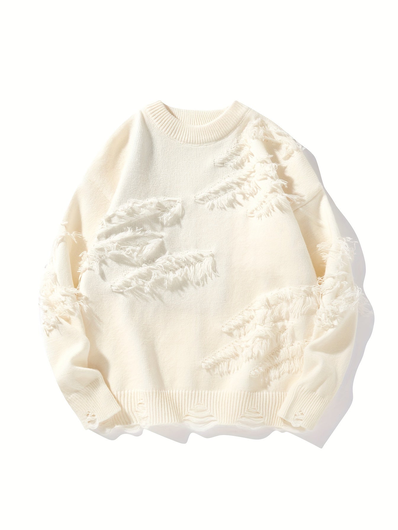 Men's Distressed Knit Sweater