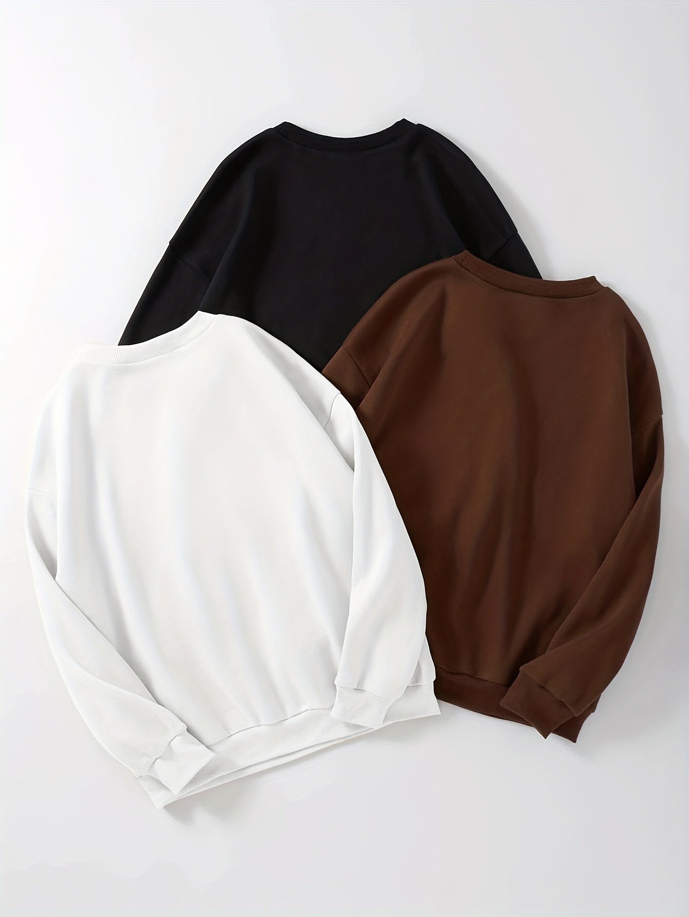 3-Pack Women's Comfy Letter Print Pullover Sweatshirts