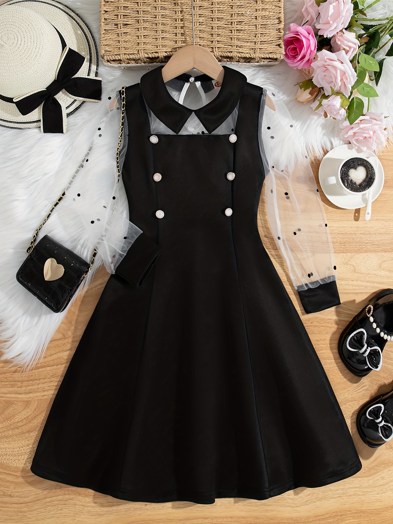 4 Color Midi Length Long Sleeve Summer Dress