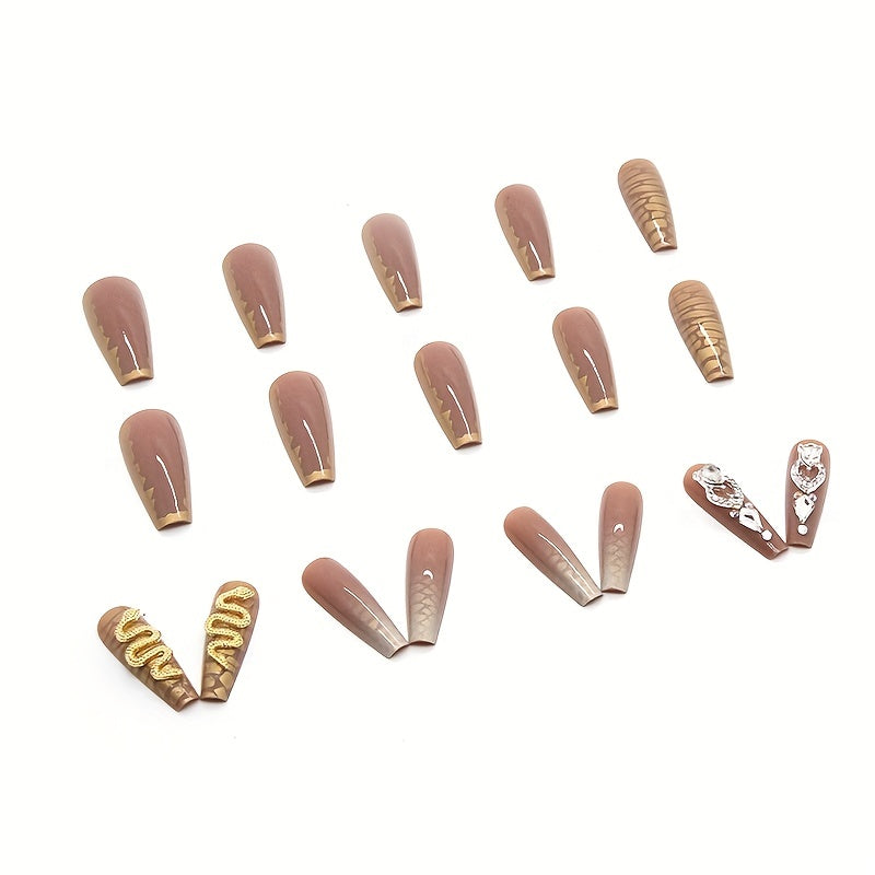 24pcs High-Shine Ballerina False Nails