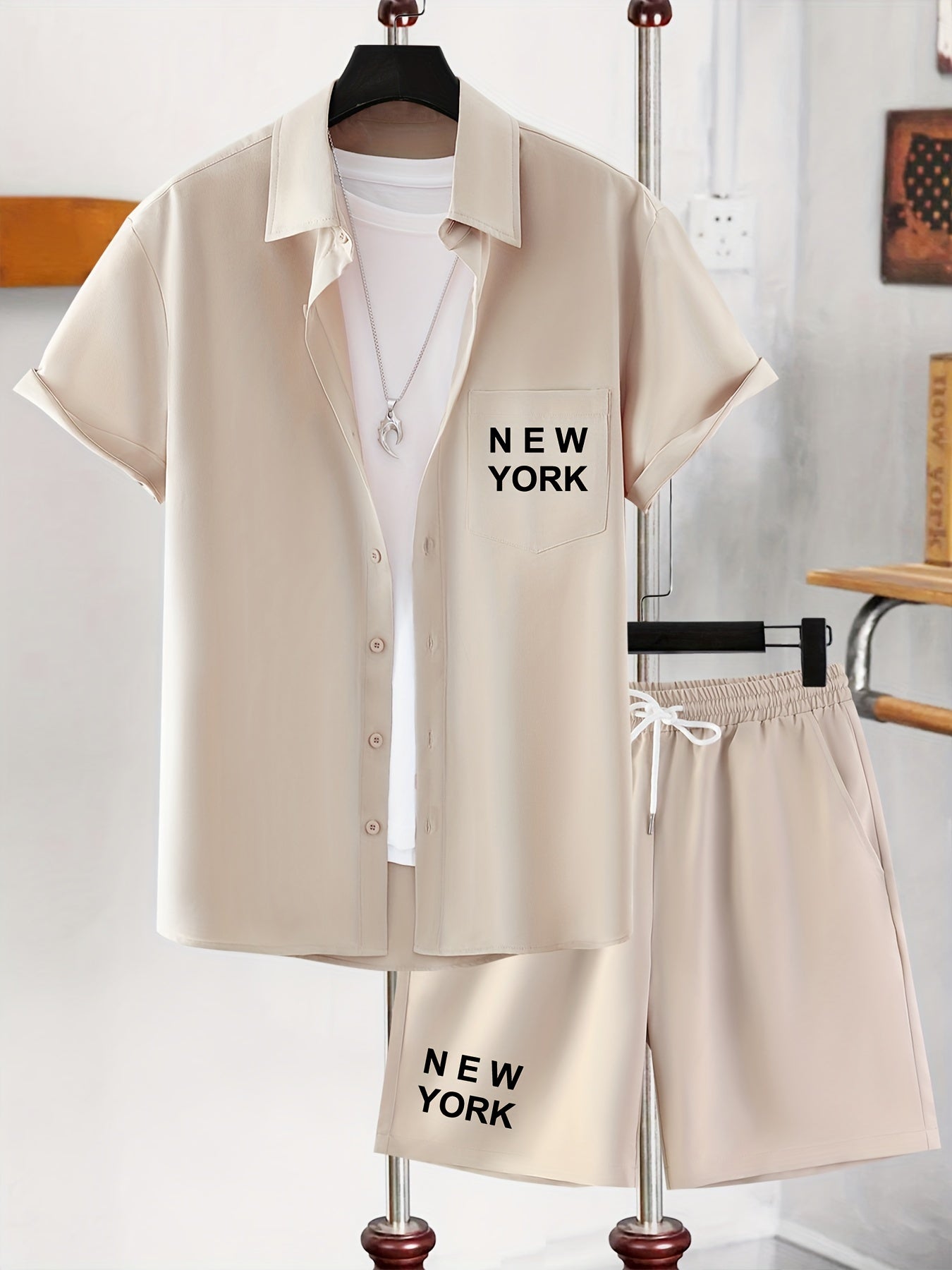 2Pcs Men's Summer Outfit Set