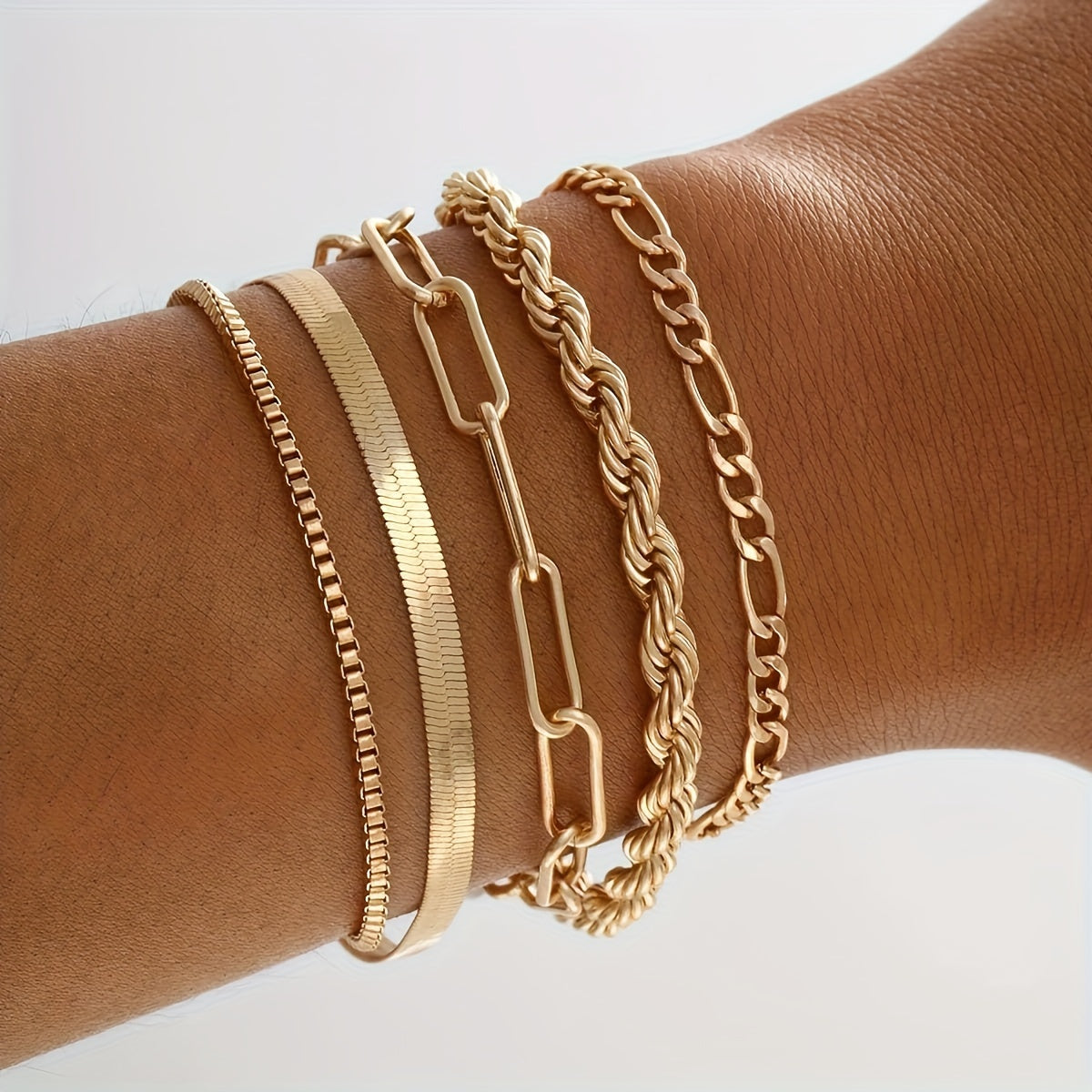57 Pieces Simple Necklace, Bracelet, Ankle Bracelet, Ring, Earrings Set for Women