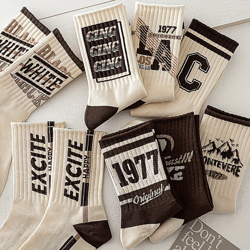 5 Pairs of Premium Men's Crew Socks
