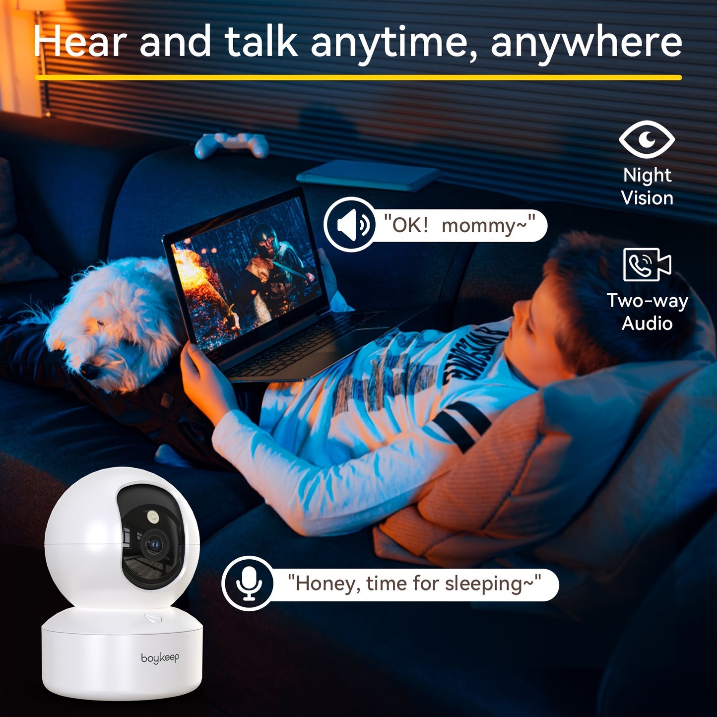 Dual-Band WiFi 2K Camera with Phone App