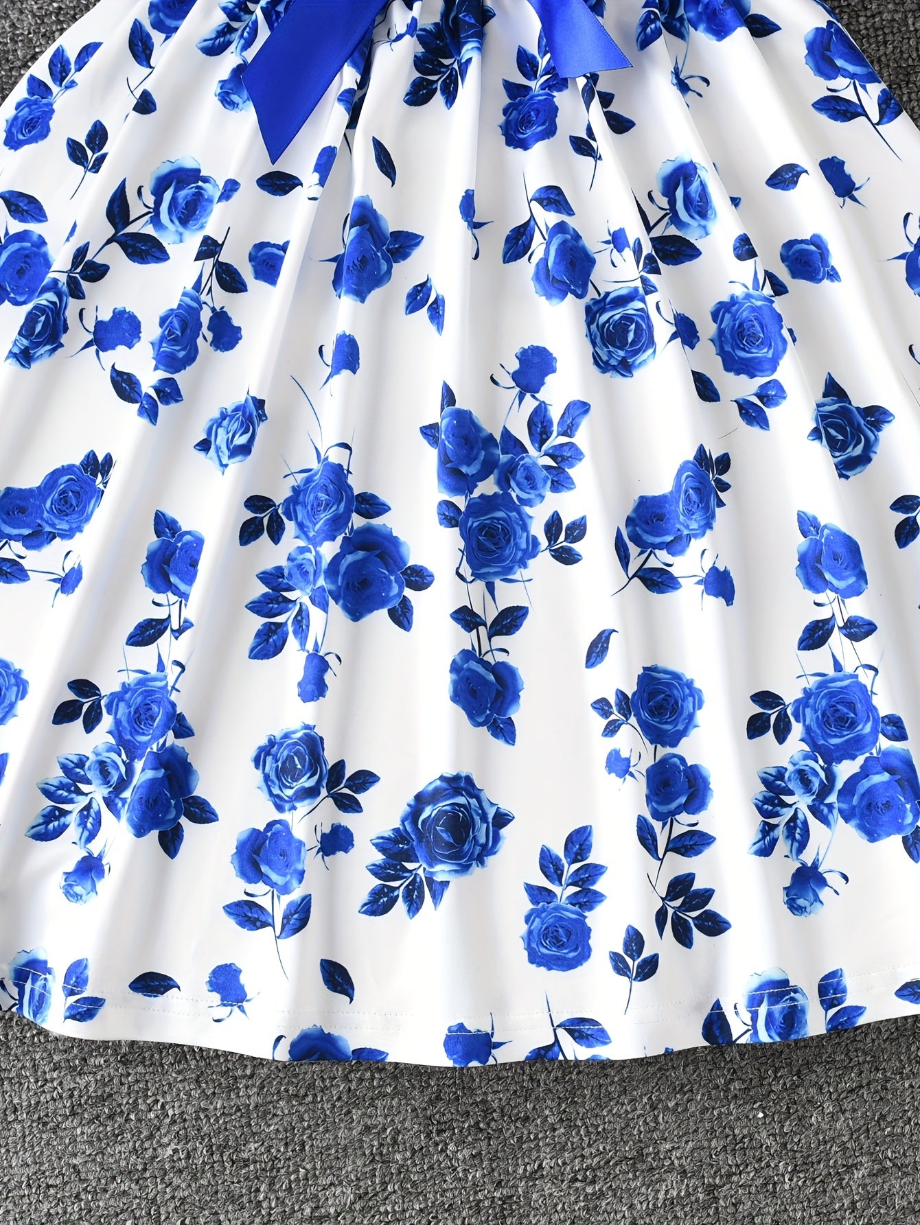 2 Piece Set Ruffle Decoration Cardigan Flower Print Sleeveless Dress