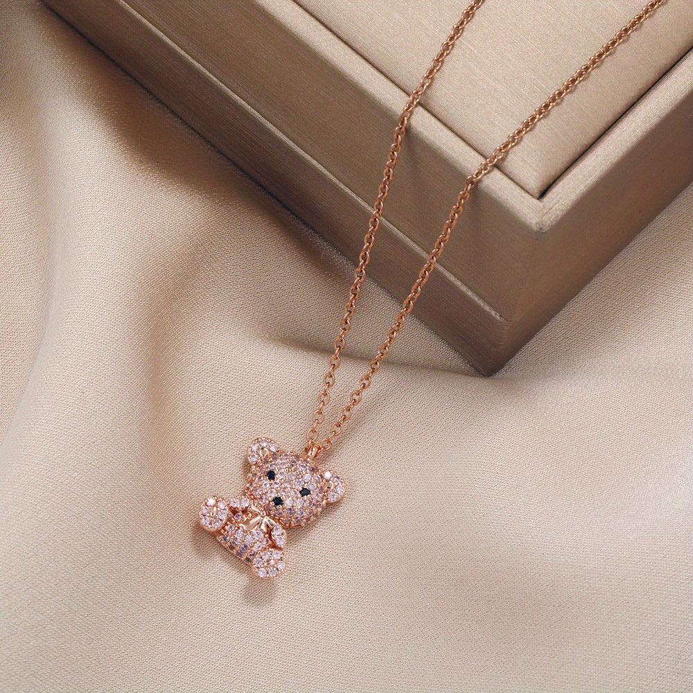 Radiant Bear Pendant Necklace