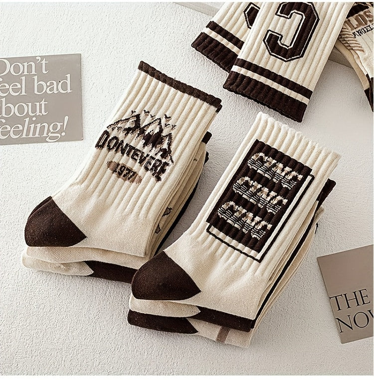 5 Pairs of Premium Men's Crew Socks