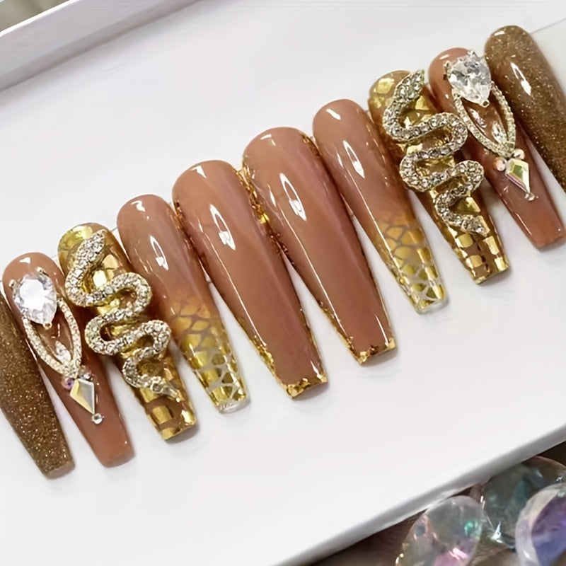 24pcs High-Shine Ballerina False Nails