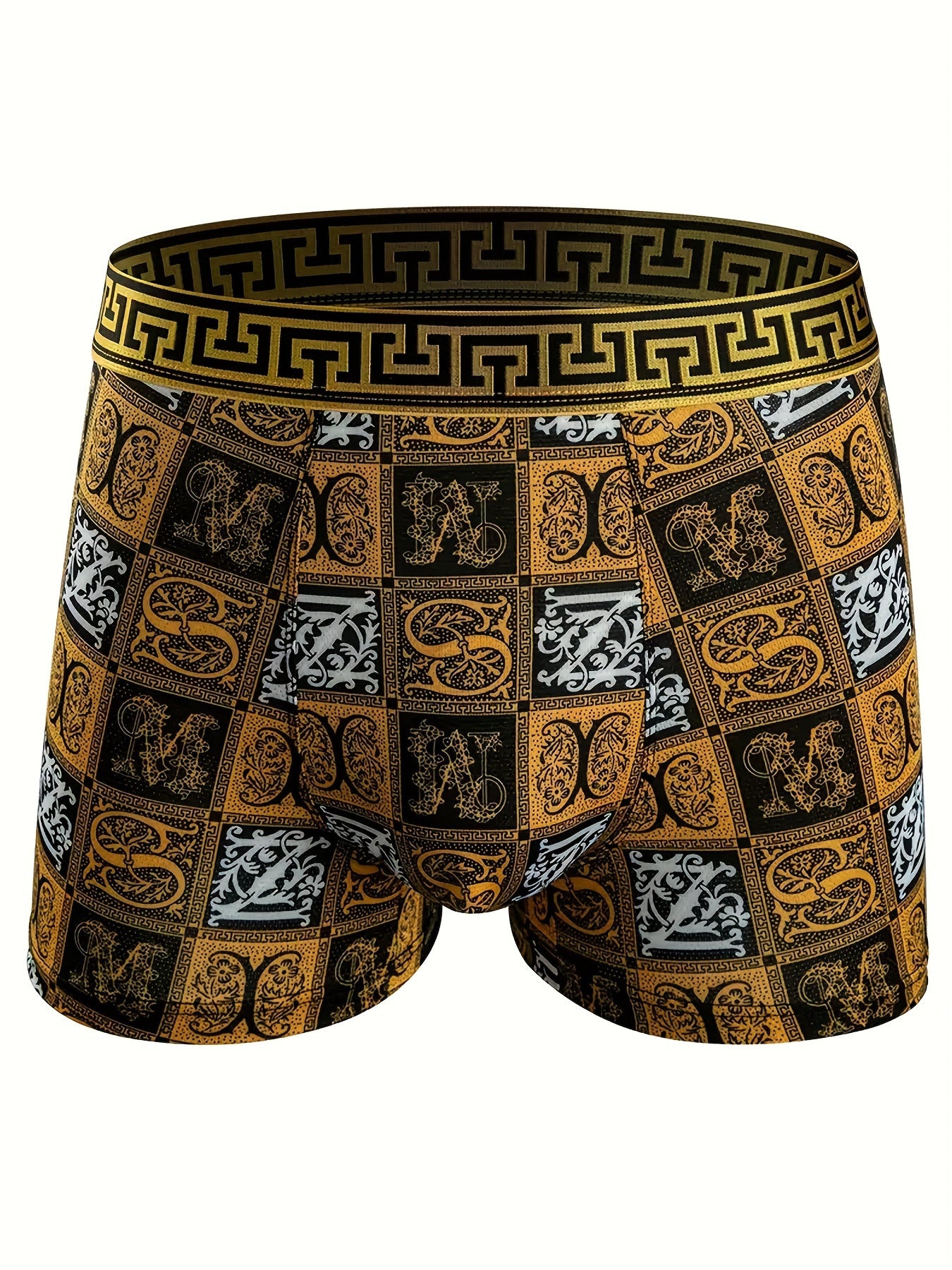 4pcs Black & Golden Boxer Briefs