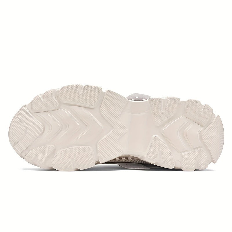 Mens Fashion-Forward Lace-up Chunky Sneakers