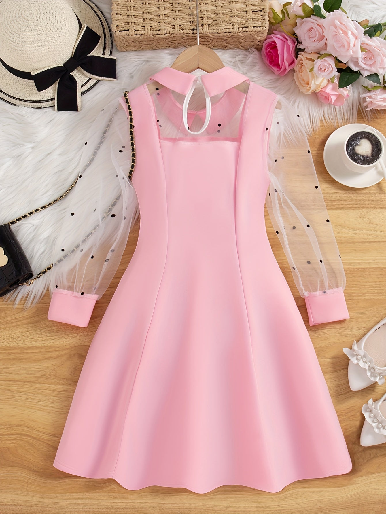 4 Color Midi Length Long Sleeve Summer Dress
