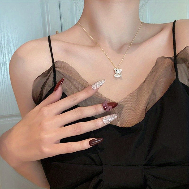 Radiant Bear Pendant Necklace