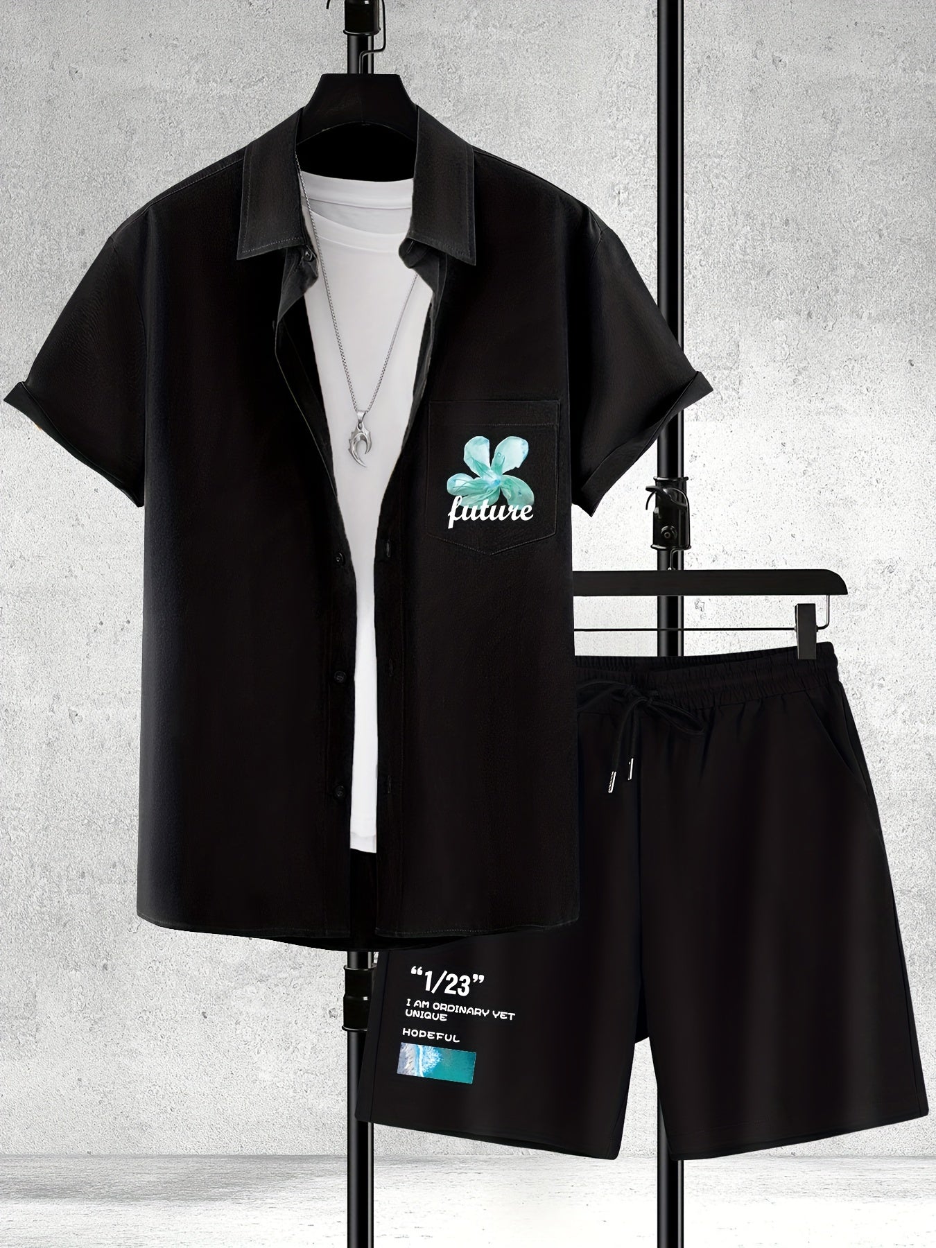 2Pcs Men's Summer Outfit Set