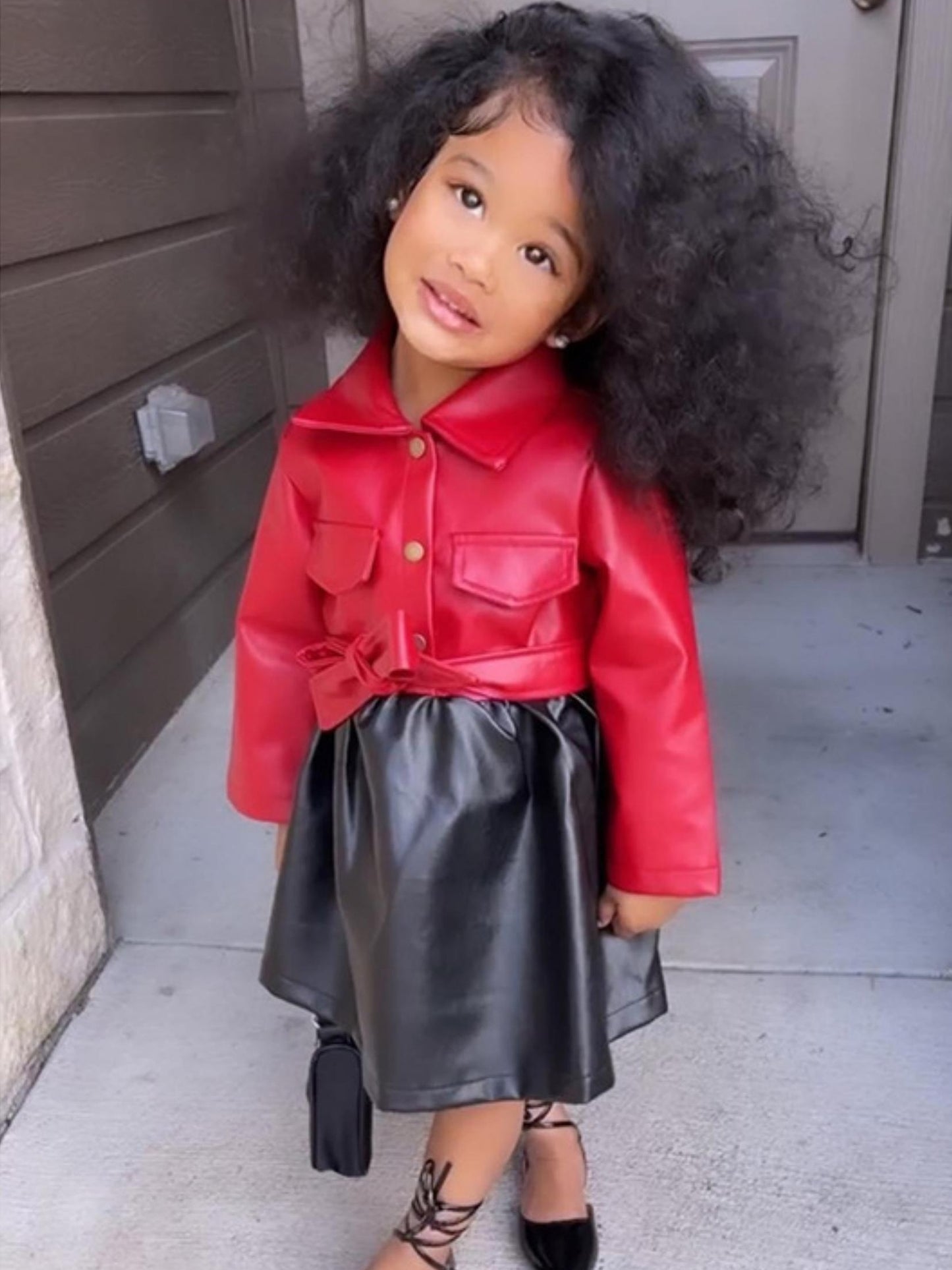 Leather Dress for Girls