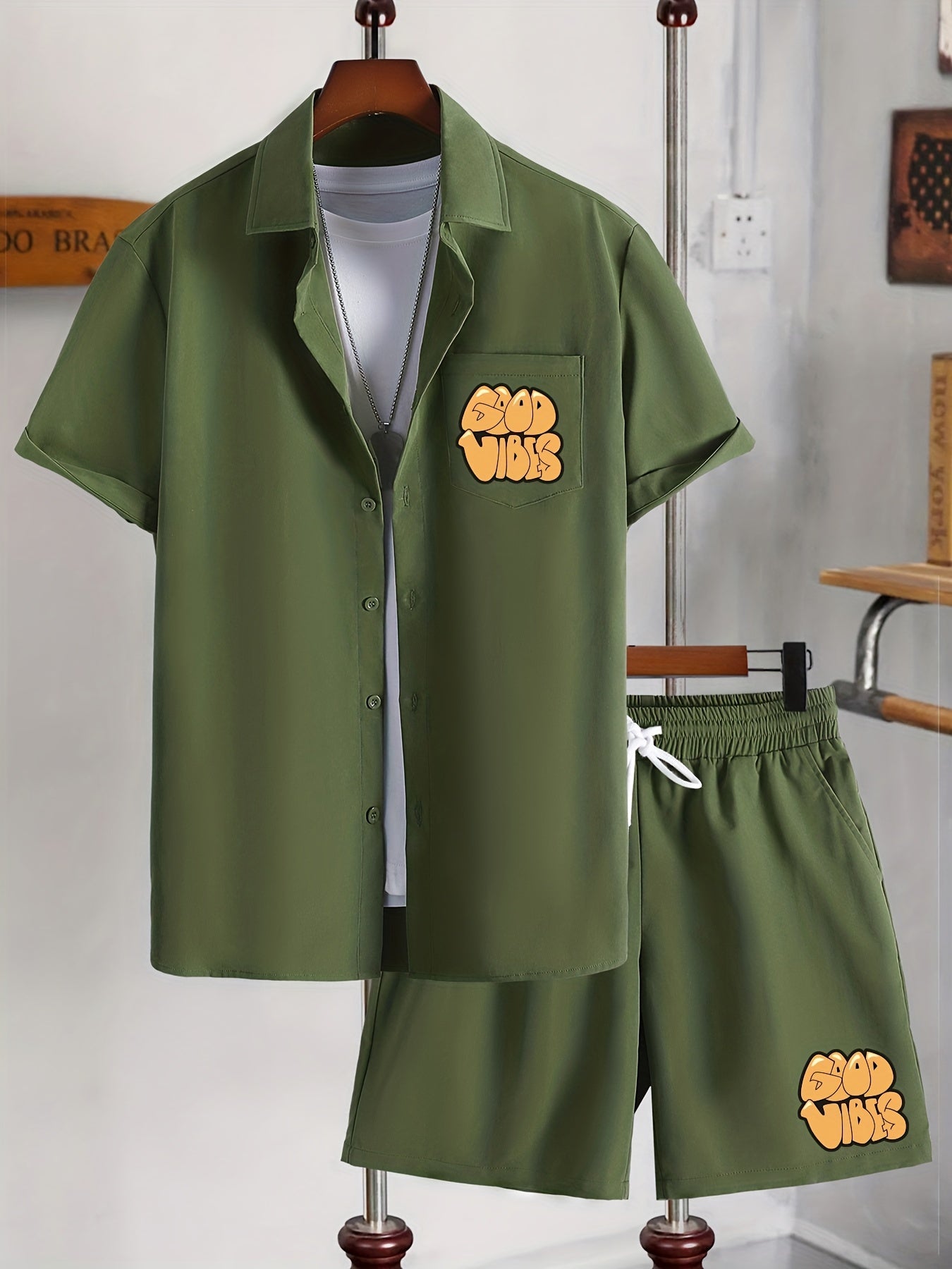 2Pcs Men's Summer Outfit Set