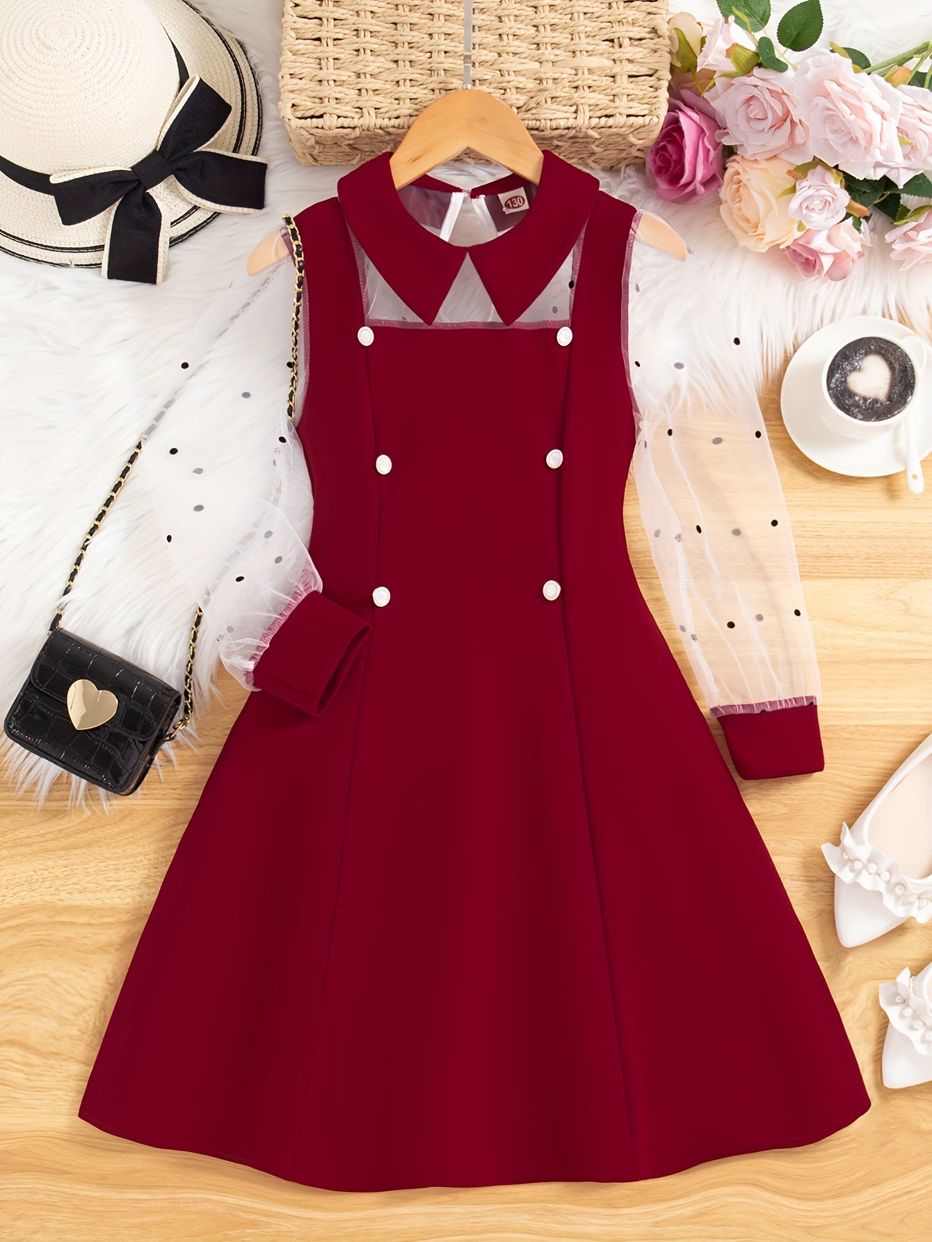 4 Color Midi Length Long Sleeve Summer Dress