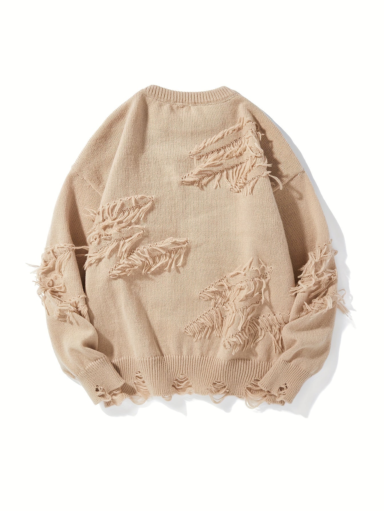 Men's Distressed Knit Sweater