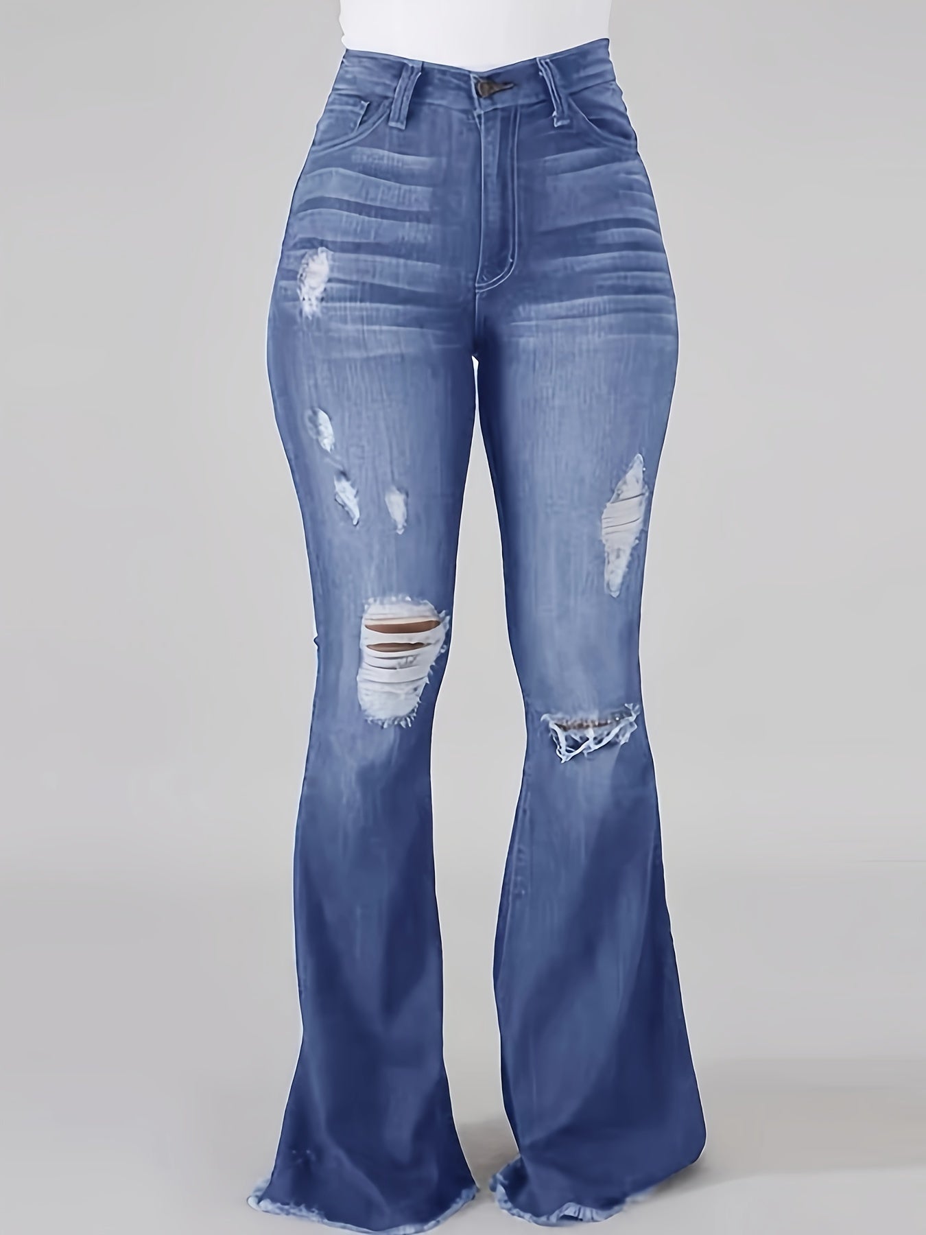 Flare High Waist Large Size Jeans