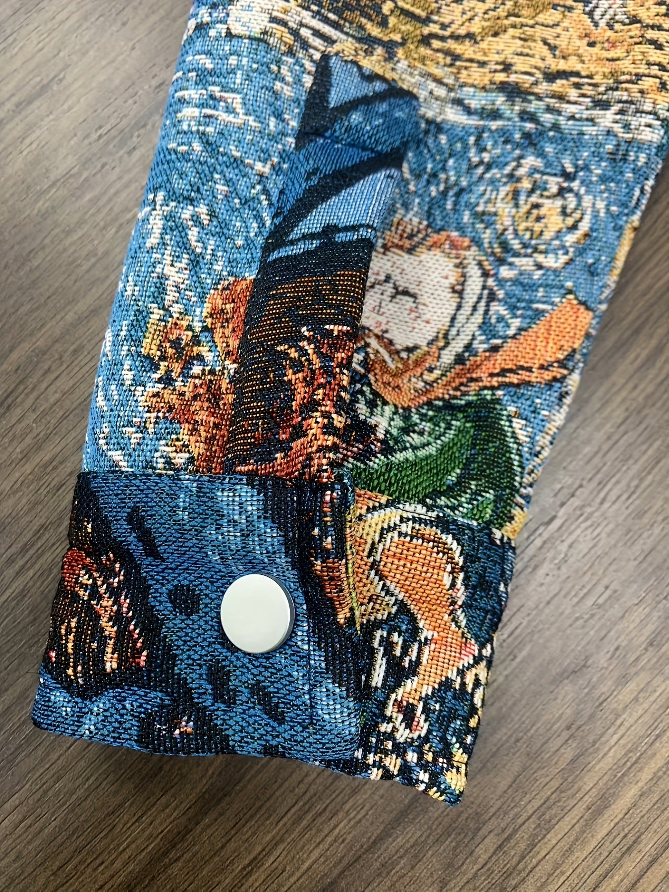 Van Gogh-Inspired Embroidered Jacquard