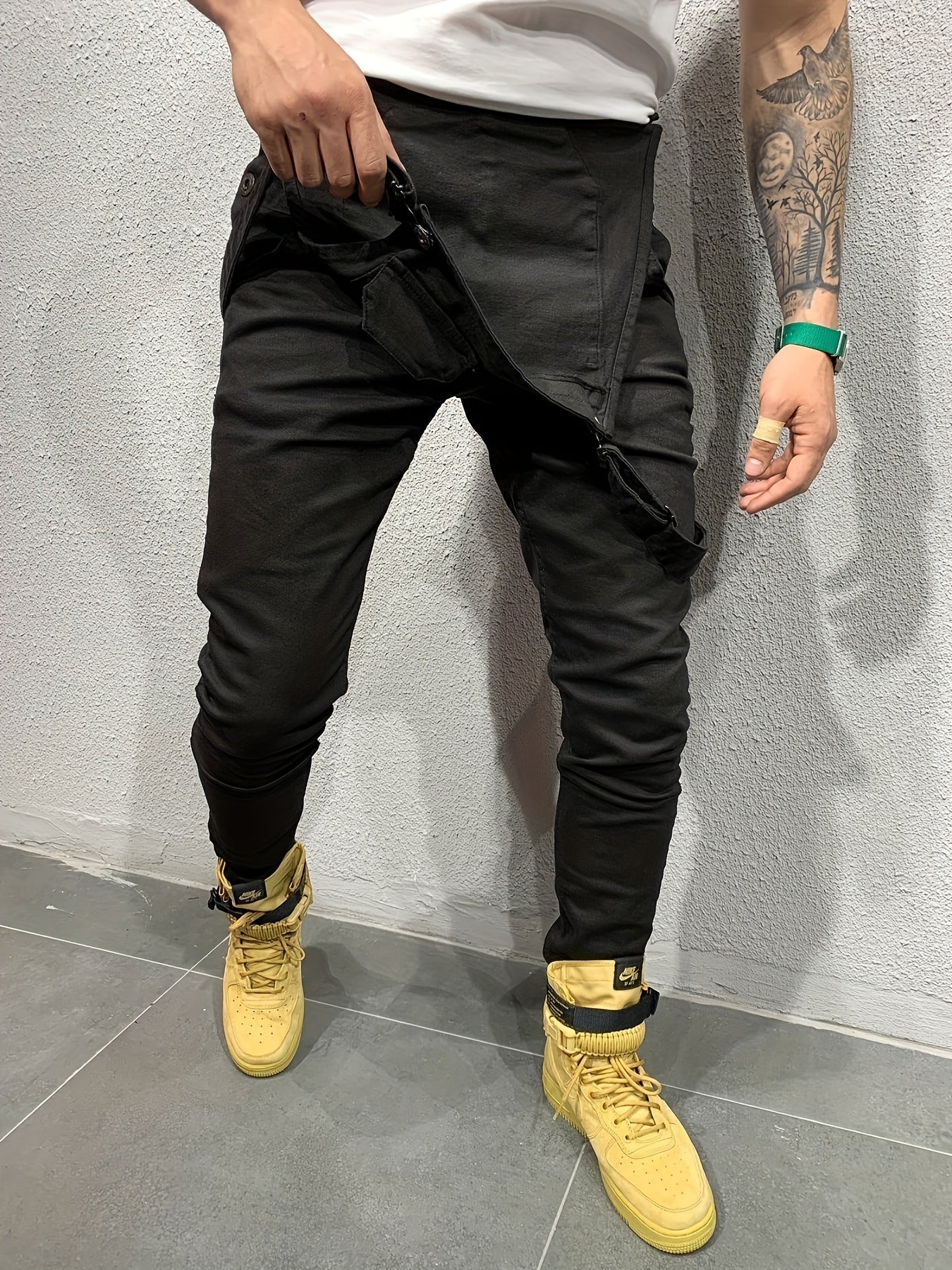 Mens Premium Slim Fit Denim Overalls