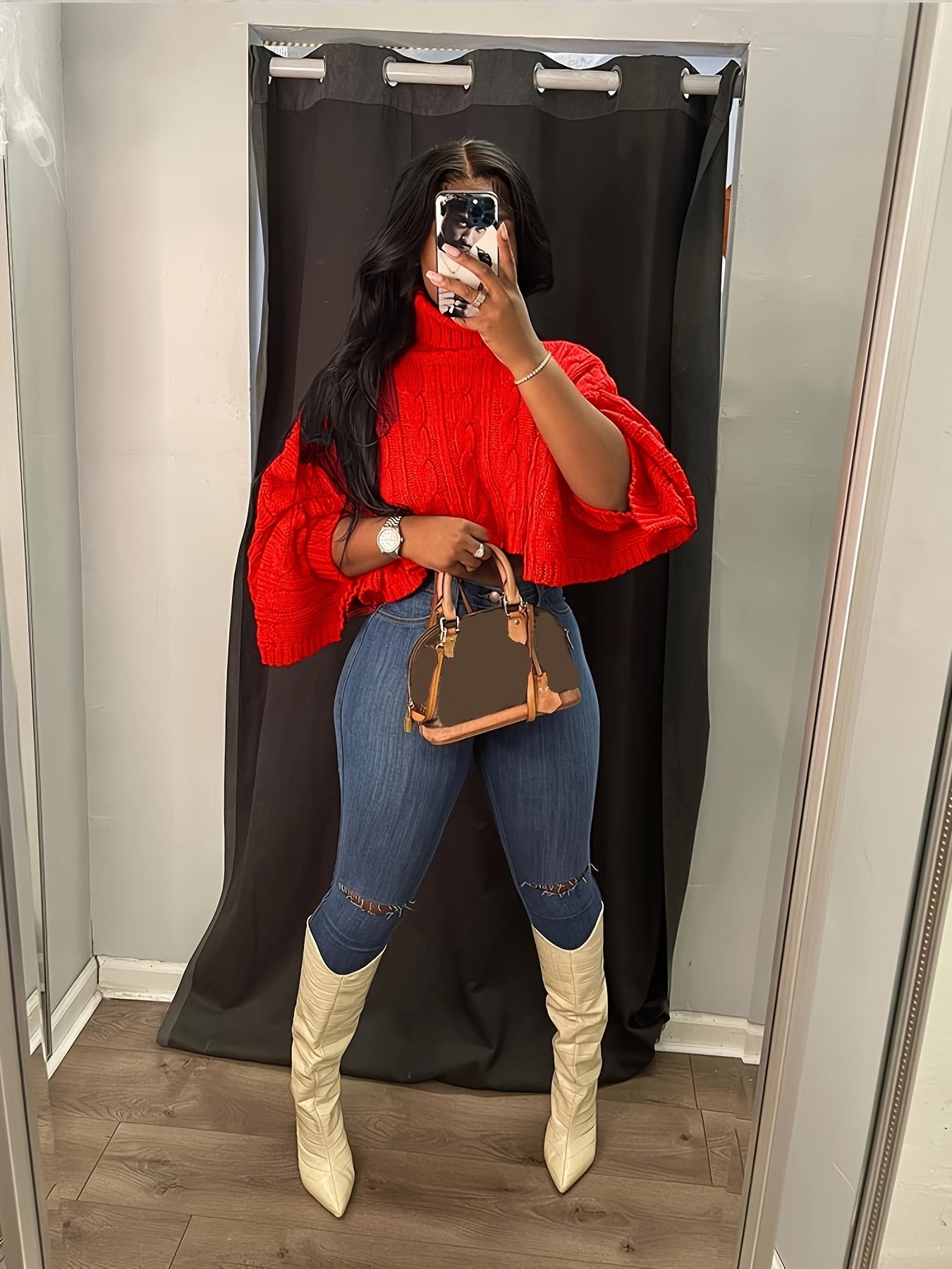 Turtleneck Cropped Sweater