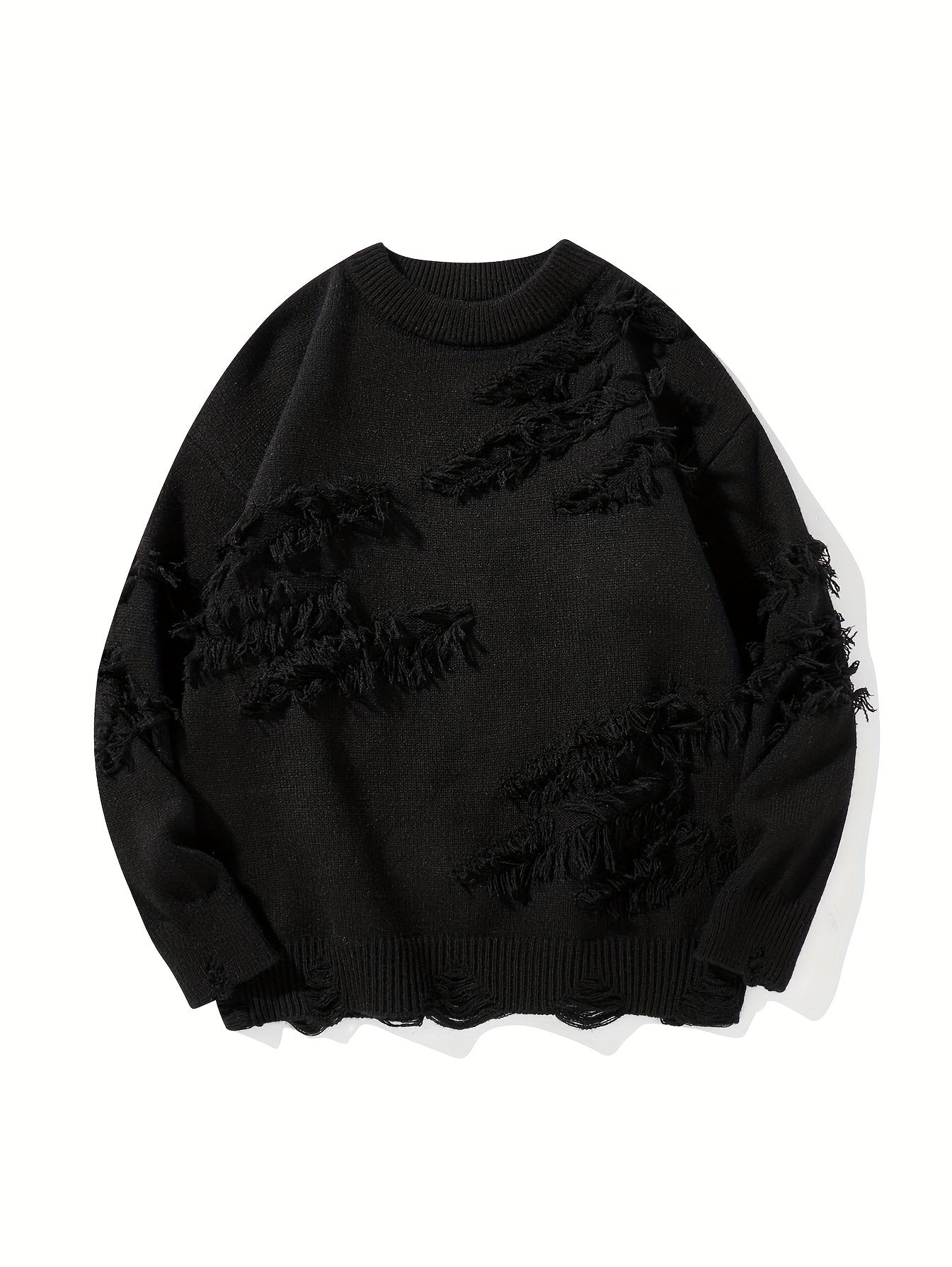 Men's Distressed Knit Sweater