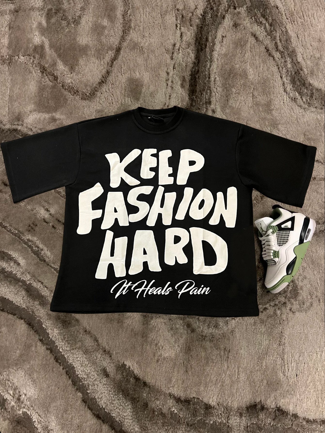 KEEP FASHION HARD Men's 100% Pure Cotton T-Shirt