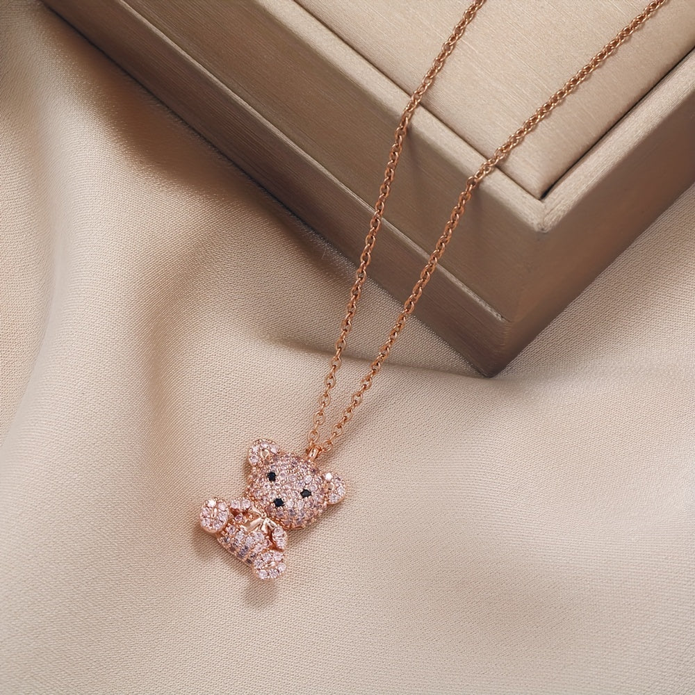 Radiant Bear Pendant Necklace