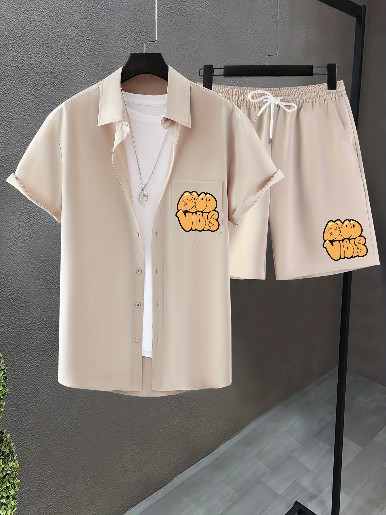 2Pcs Men's Summer Outfit Set