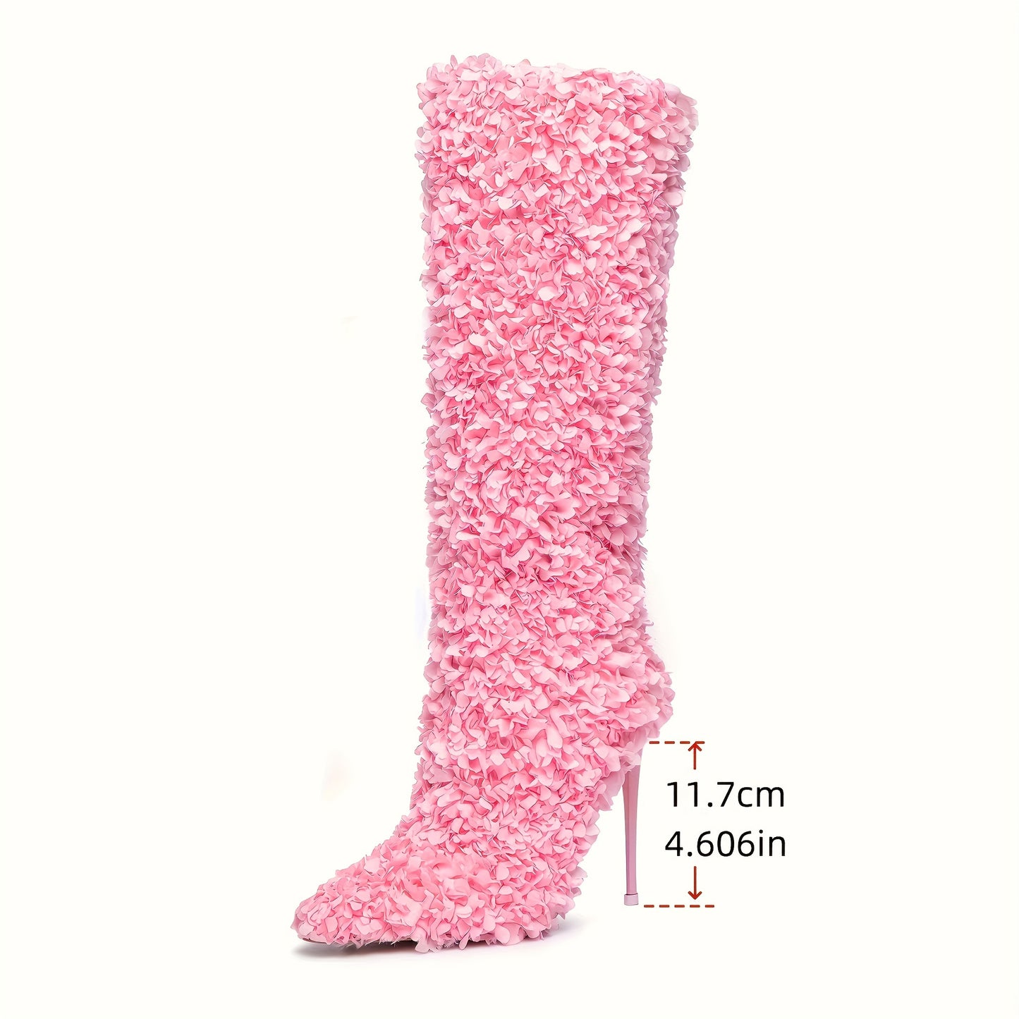 Floral High-Heel Over-the-Knee Boots