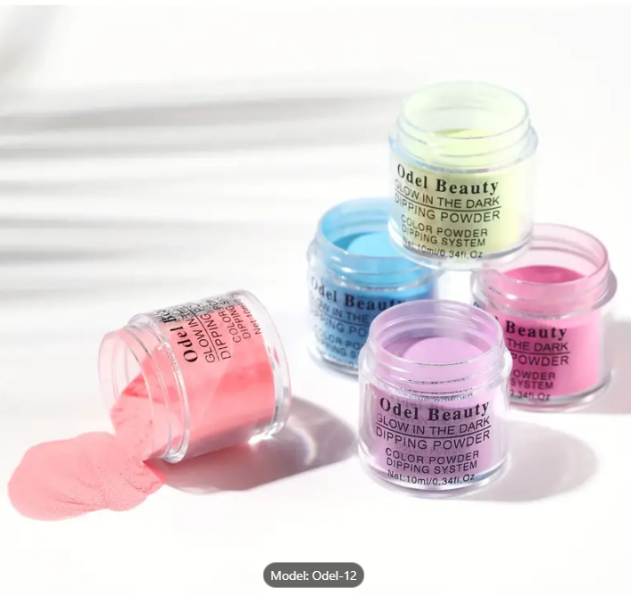 12pcs/Set Luminous Glow-in-the-Dark Dip Powder