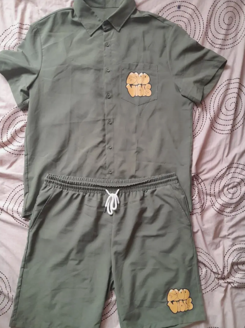 2Pcs Men's Summer Outfit Set