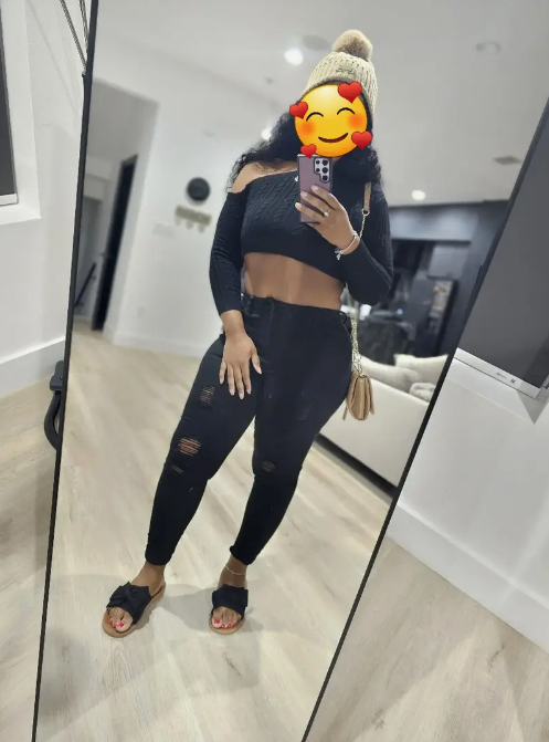 Cropped Slanted Shoulder Long Sleeve Sweater