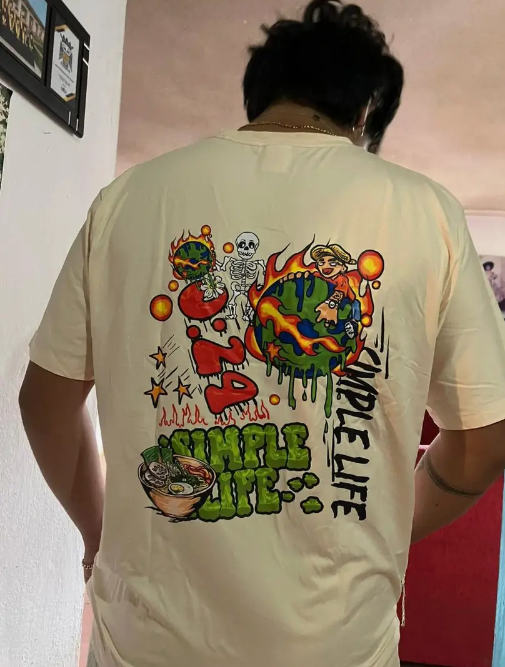 Vibrant Cartoon Print Tee
