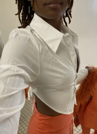 Flattering Backless Button-Front Crop Top