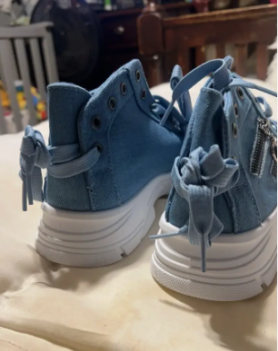Womens Canvas Platform Sneakers