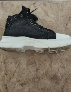 Womens Canvas Platform Sneakers
