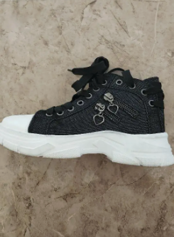 Womens Canvas Platform Sneakers