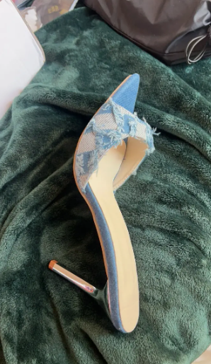 Ultrahigh Heel Plaid Pattern Stiletto Sandals - Elegant Open Toe Strappy Back Dress Pumps with Faux Leather Upper and Insole, Slip-on Closure, Rubber Sole
