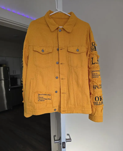 Mens Classic Lapel Collar Denim Jacket