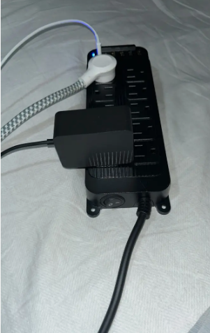 10-Outlet Flat Plug Power Strip with 6 USB Ports (2 USB-C)