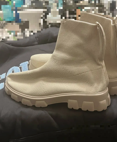 Womens Trendy Thick-soled Sock Boots